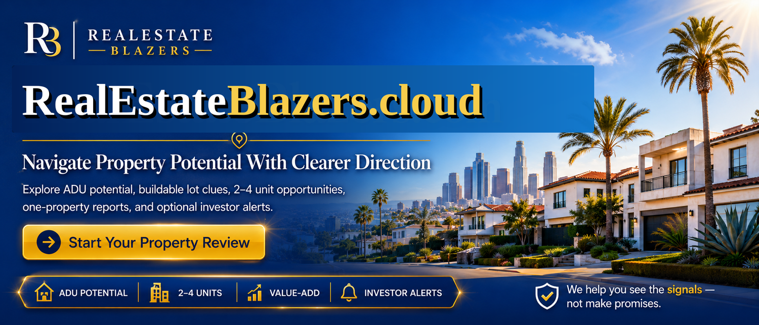 RealEstateBlazers.cloud banner - Navigate property potential with clearer direction