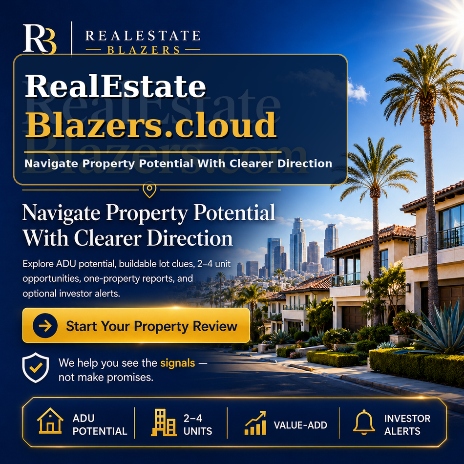 RealEstateBlazers.cloud property review graphic